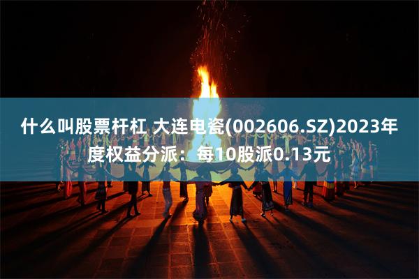 什么叫股票杆杠 大连电瓷(002606.SZ)2023年度权益分派：每10股派0.13元