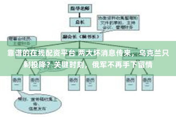 靠谱的在线配资平台 两大坏消息传来，乌克兰只剩投降？关键时刻，俄军不再手下留情