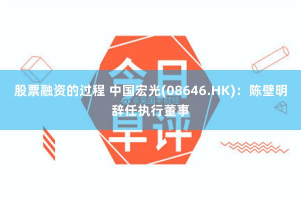 股票融资的过程 中国宏光(08646.HK)：陈壁明辞任执行董事