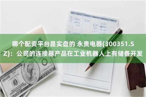 哪个配资平台是实盘的 永贵电器(300351.SZ)：公司的连接器产品在工业机器人上有储备开发