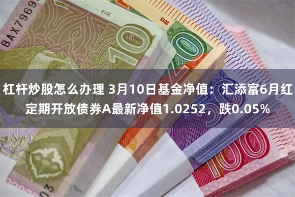 杠杆炒股怎么办理 3月10日基金净值：汇添富6月红定期开放债券A最新净值1.0252，跌0.05%